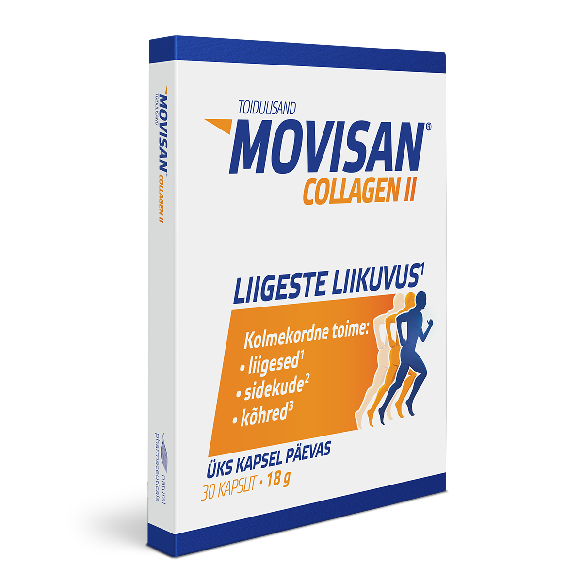Natural Pharmaceuticals Movisan Movisan® Collagen II toidulisand, mis sisaldab 30 kapslit (18 g).