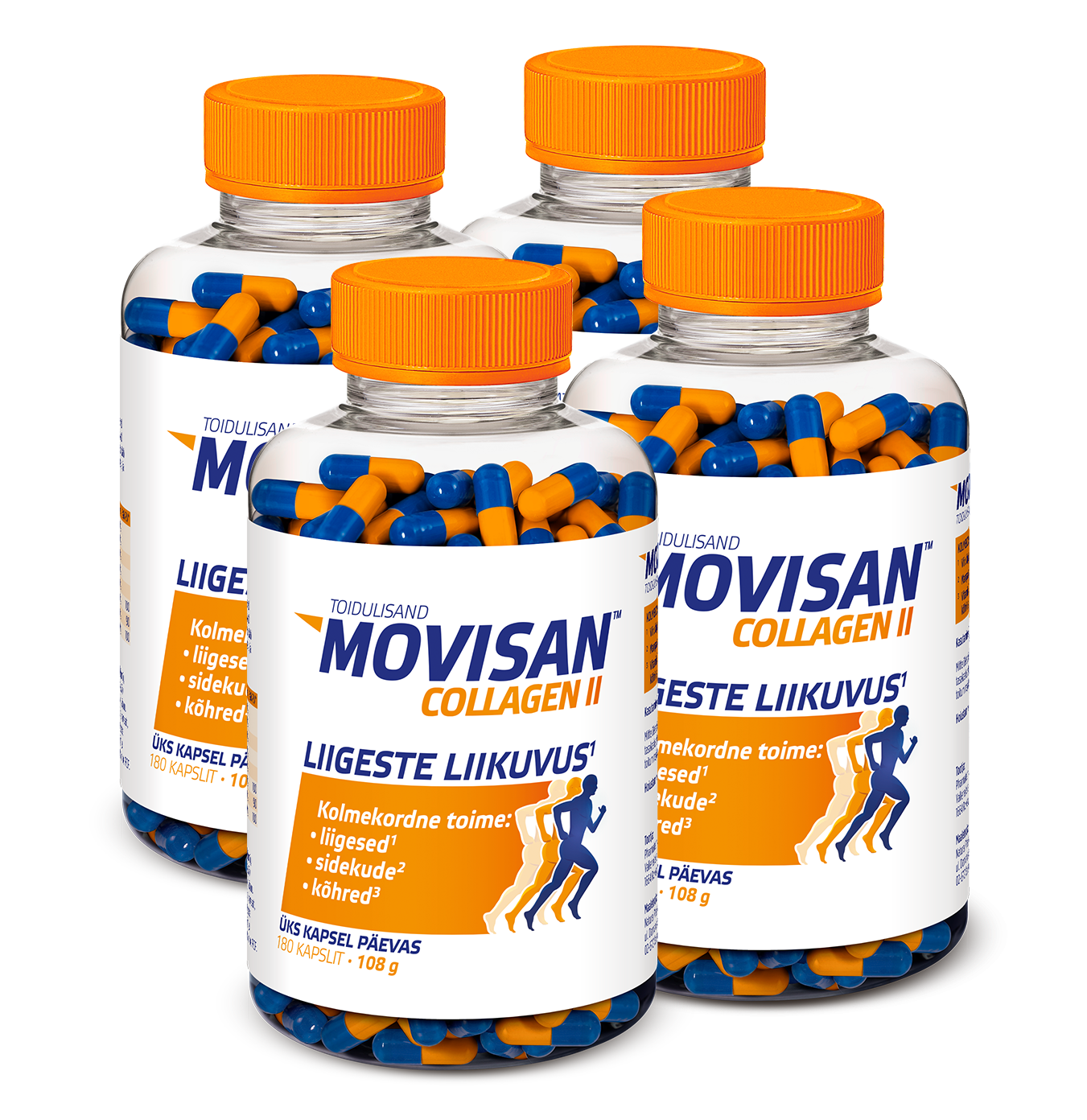 Natural Pharmaceuticals Movisan kaks Movisan® Collagen II aastavaru pakendit.